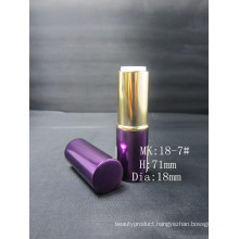 Round Beauty Girl Purple Lipstick Container